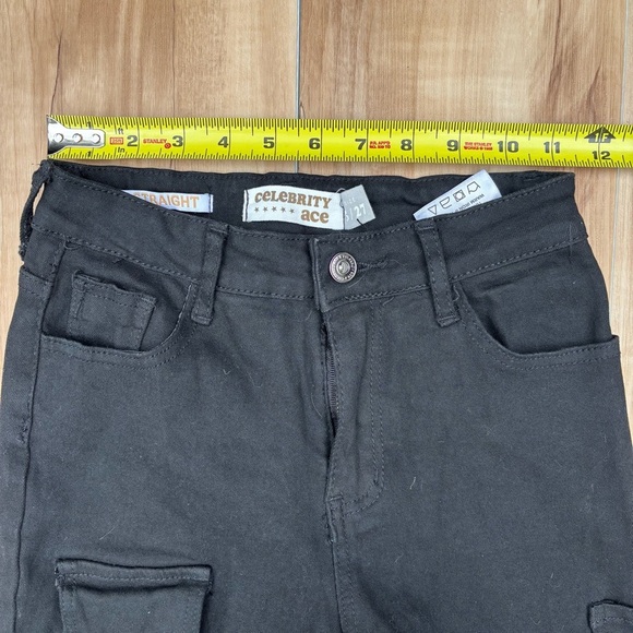 Celebrity Ace Black 90s Straight Jeans Size 5/27 - Picture 3 of 8